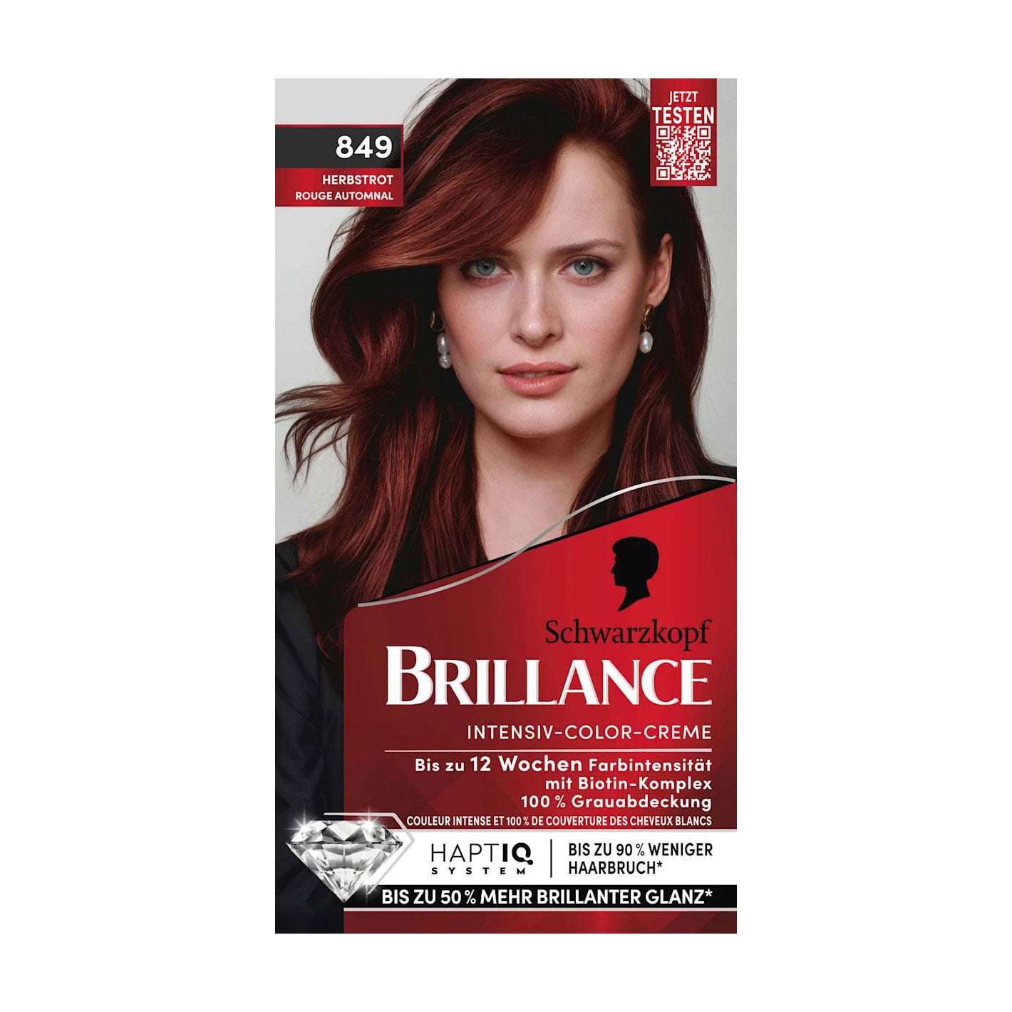 Інтенсивна крем-фарба для волосся Brillance Intensive Color Cream 849 Бордова марсала, 160 мл