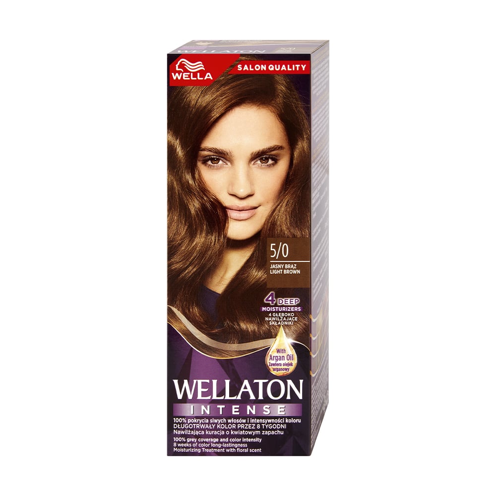 Інтенсивна крем-фарба для волосся WELLA Wellaton Intense Color Cream 5/0 Темний дуб, 110 мл