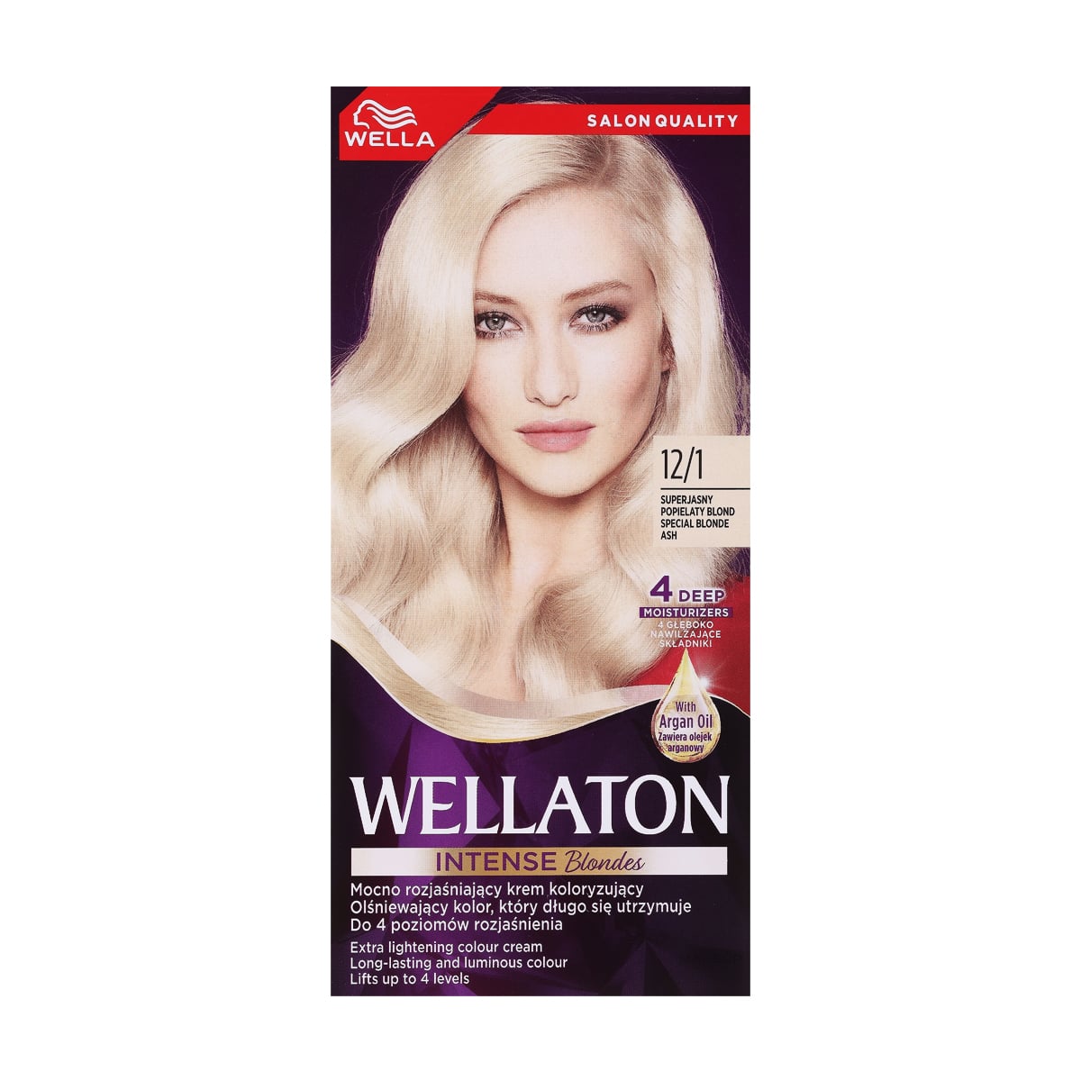 Інтенсивна крем-фарба для волосся WELLA Wellaton Intense Color Cream 12/1 Яскравий попелястий блондин, 110 мл